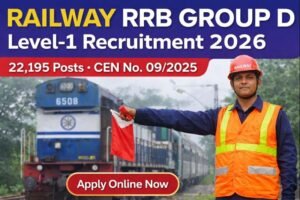 Read more about the article Railway RRB Group D Level-1 Recruitment 2026: Apply Online for 22,195 Posts