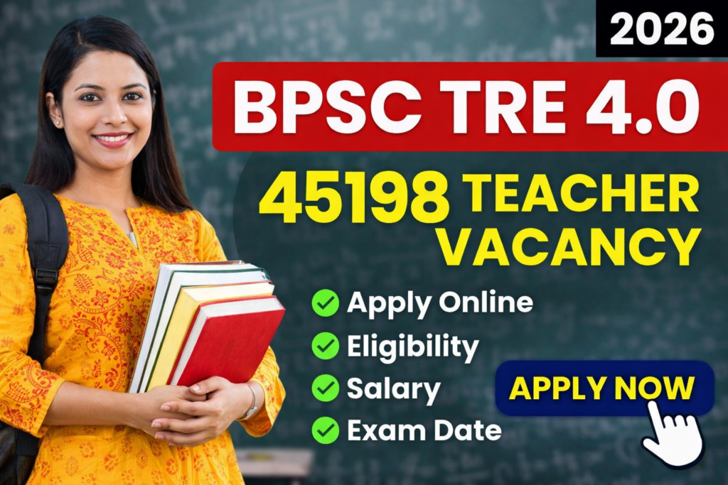 Bihar BPSC TRE 4.0 Recruitment 2026: 45198 Teacher Vacancy – Apply Online, Eligibility, Salary, Exam Date