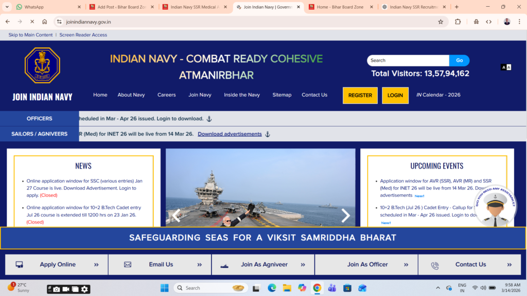 Indian Navy SSR Medical Assistant Recruitment 2026