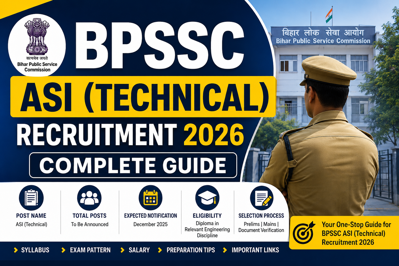 You are currently viewing BPSSC ASI (Technical) Recruitment 2026 – Complete Guide